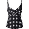 Polka Dot Printed Women Vest Tankini Set Ladies Summer Swimwear