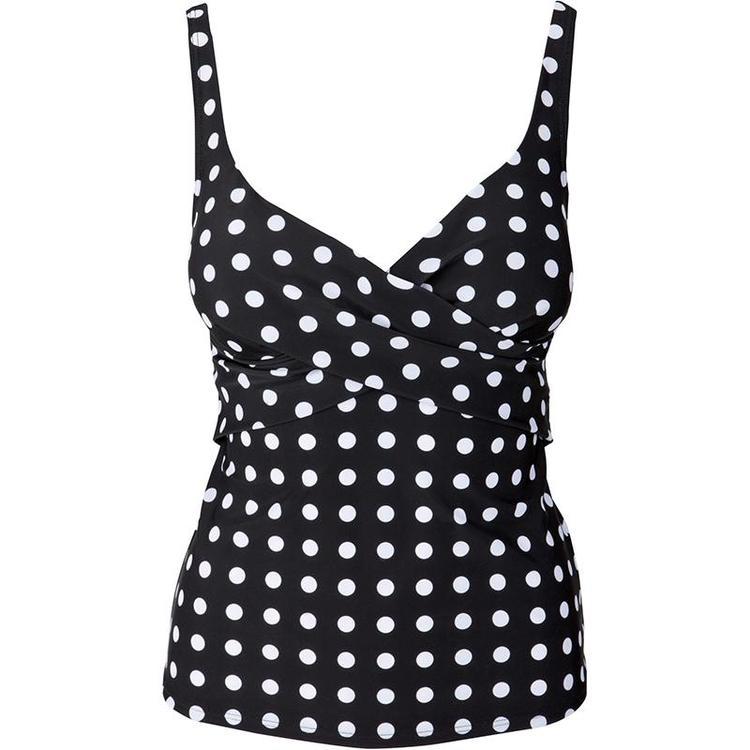 Polka Dot Printed Women Vest Tankini Set Ladies Summer Swimwear