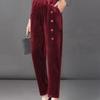 Шикарные осенне-зимние винтажные вельветовые брюки, новые повседневные теплые длинные брюки с высокой талией, ретро-брюки до щиколотки в уличном стиле