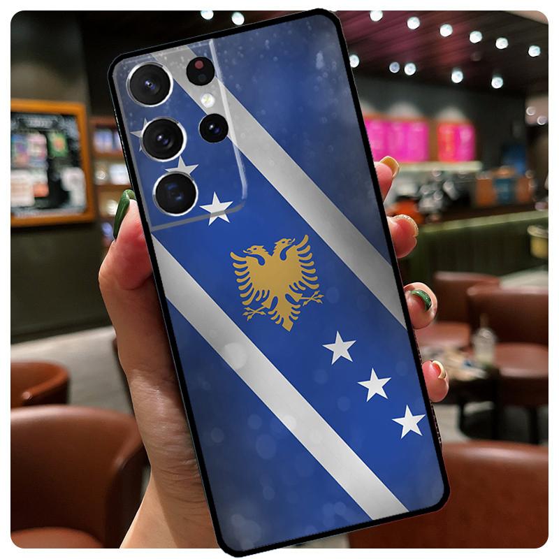 Чехол для телефона с флагом Косово для Samsung Galaxy S25 S24 S23 S22 S21 S20 Ultra S9 S10 Plus S25 FE S24 FE