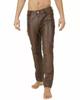Casual Party Wear Biker Pant New Genuine Sheepskin Soft Real Men's Brown Handmade Leather