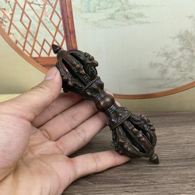 Тибетский старый ритуальный тибетский буддийский кулон с девятью нитями Дордже Ваджра, ожерелье, ювелирное украшение для автомобиля