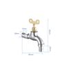 1pc Faucet Quick Open Single Cold Porcelain Core Washing Machine 1/2' Outdoor Anti-theft With Key Mop Pool Tap