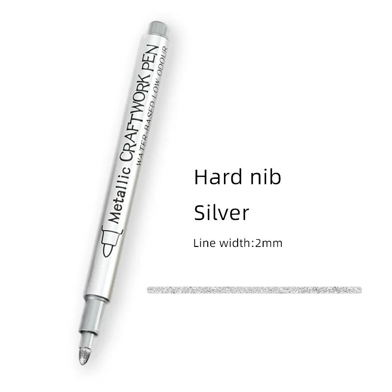 Золотисто-серебряный металлический маркер, водостойкая перманентная ручка-маркер для камня, кружки, керамики, стекла, принадлежности для самостоятельной покраски