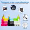 1PC180 Degree Rotating EU Plug Converter with Three Extension Plugs, Mini Slim Wireless Outlet Adapter with Light for Convenience