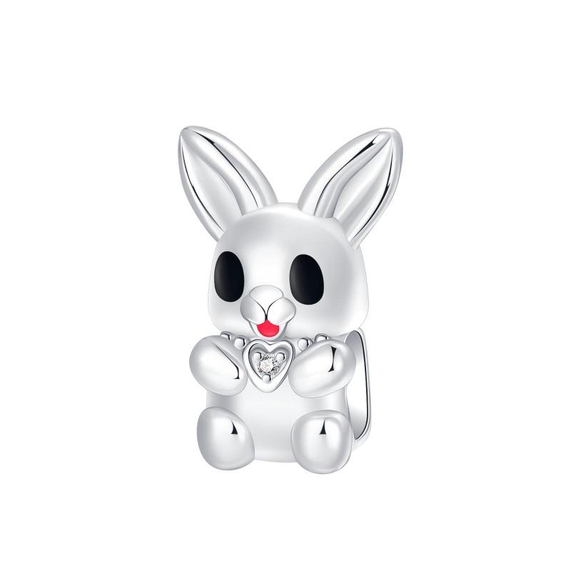 Animal Charms Copper Bear Rabbit Dog Panda Elephant Pig Kapibala Beads Pendants Fit Bracelet Diy Fine Jewelry Gift