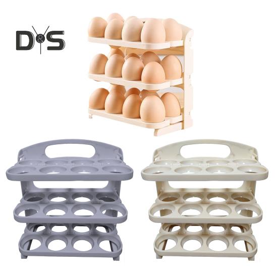 Egg Storage Container Large Capacity Food Grade BPA Free Foldable Design Portable Egg Holder Refrigerator Tray