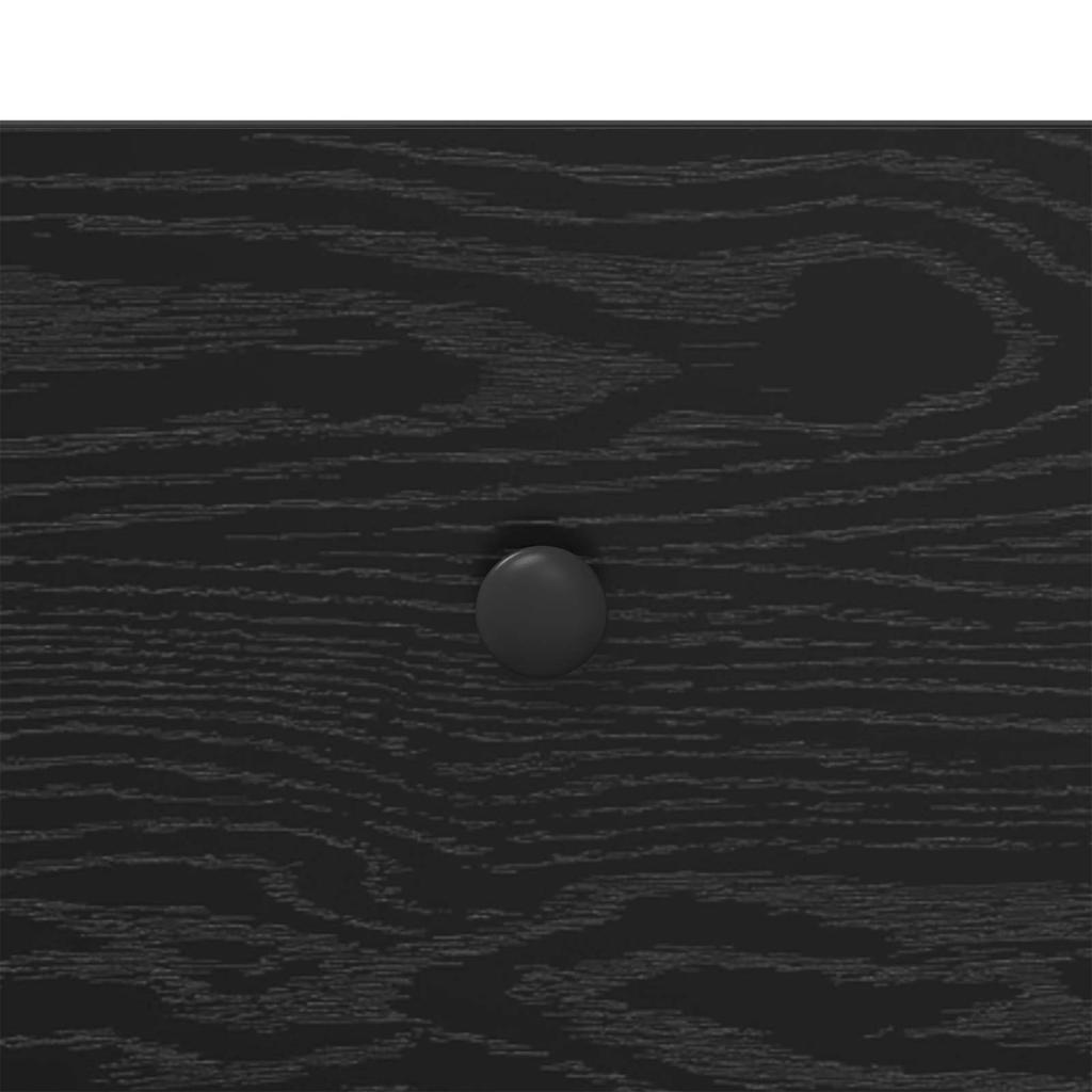 Nightstand Set of 2 Black Oak Effect 40 x 42 x 55 cm