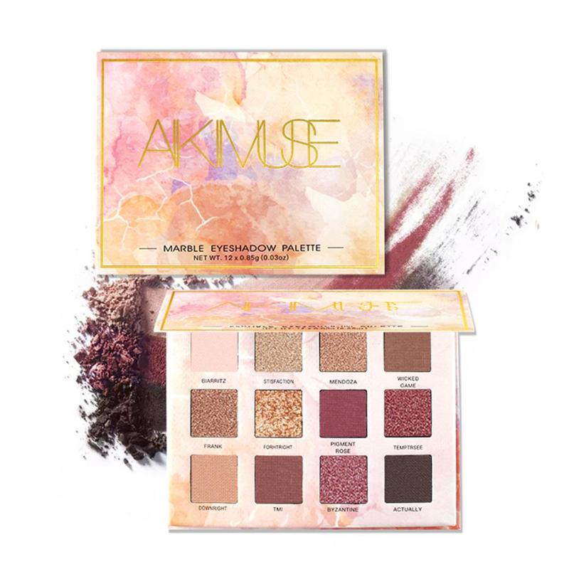 12-цветная палитра теней для век с блестками, долговечные матовые, металлические мерцающие тени для век, водонепроницаемые