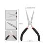 Mini Long Nose Pliers with Flat Round Nose and Cutter for DIY Jewelry Craft, Hairpin Making, Wire Bending Repair - Rust-Proof