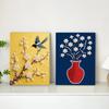 Набор для творчества «Арт с искусственным жемчугом» DIY 3D Пейзаж с бабочками Мозаика Ремесло для снятия стресса для взрослых и подростков Холст с предварительной печатью и блестками Смола Элегантный декор для стен