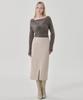 Hye Young Kim Cord Set Tailored H-Line Maxi Skirt - Light Beige