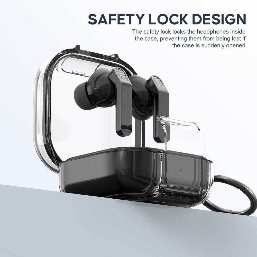 with Phone Stand Earphone Case Transparent Earbuds Cover for Samsung Galaxy Buds4/4pro Travel