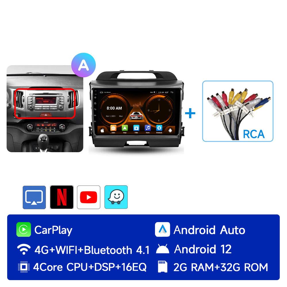 JIUYIN AI Голосовое 2 din Android Авто Радио Для KIA Sportage 3 2010-2016 Carplay 4G Авто Мультимедиа GPS 2din автомагнитола