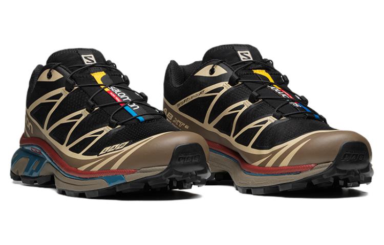 Men's Sneakers Salomon XT-6 Black Cow Hide Black/Falcon/Cow Hide