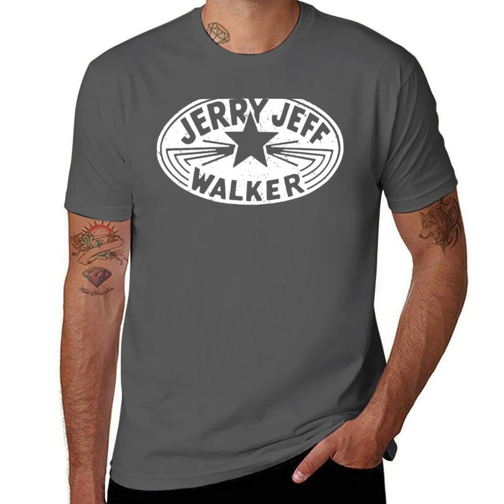 Jerry Jeff Walker White Vintage Logo Tshirt Work Outdoor Tshirt For Unisex