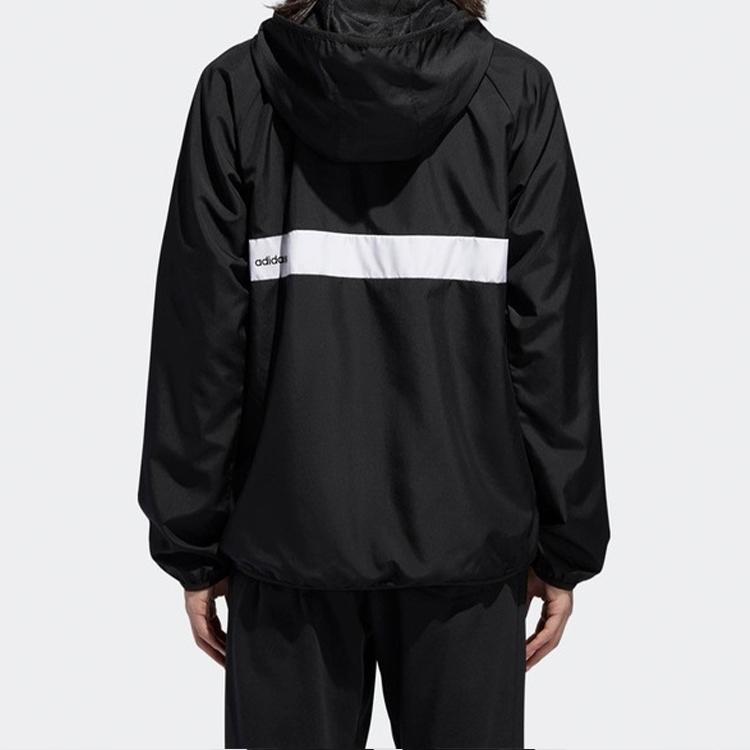 Adidas Originals Trefoil Повседневная спортивная ветровка Мужские куртки Черные DH3872