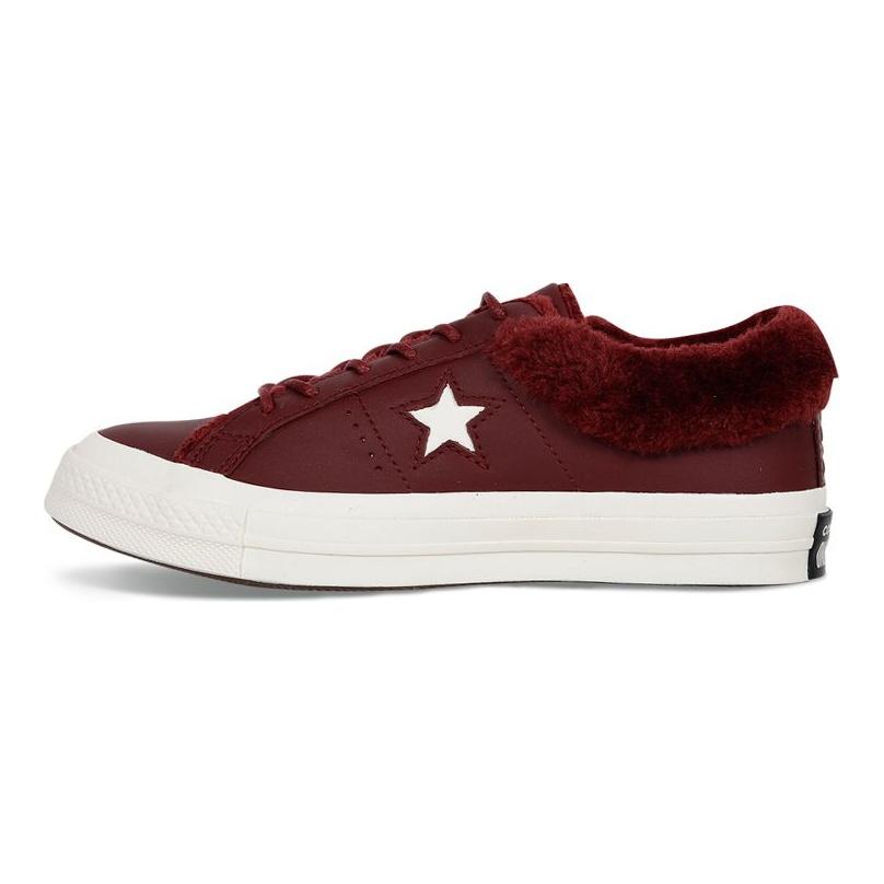Converse Кеды унисекс One Star Series, удобные, универсальные, с низким верхом, из парусины, темно-красные 162602C