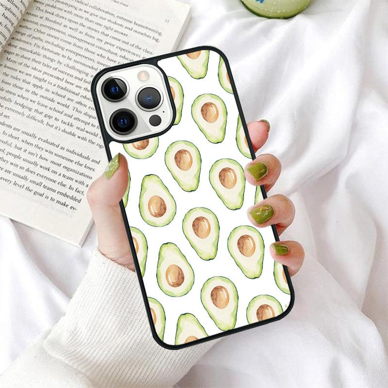 Cute Avocado Phone Case for iPhone 17 Air 16 PRO MAX 15 14 PLUS 12 11 13 Back Cover Fundas Shell coque