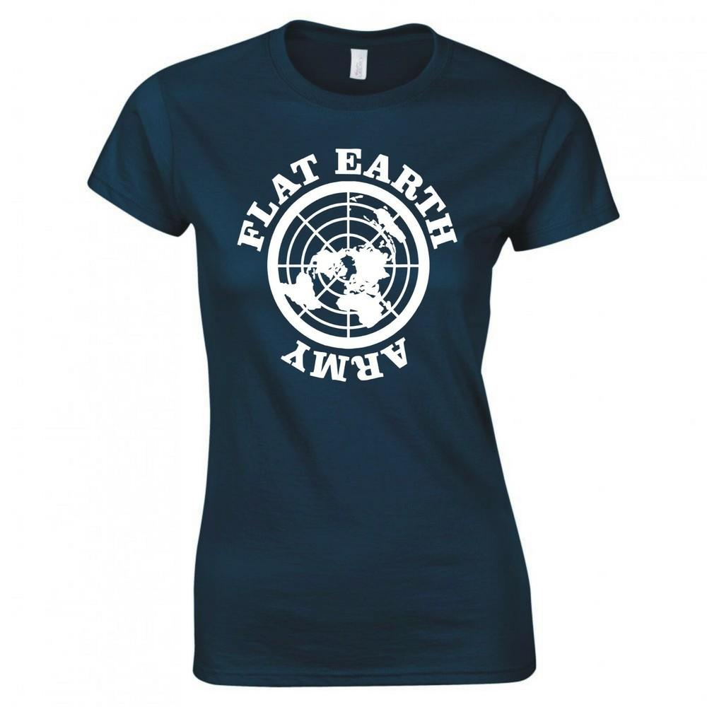 Funny Flat Earth Army Skinny Fit TShirt