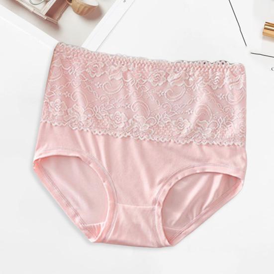 Crochet Flower Lace Stitching Hip Lifting Women Briefs High Waist Control