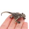 Alloy Lizard Statue Solid Animal Sculpture Desktop Ornament Simulation Animal Crafts Collection Home Decorations Accessories