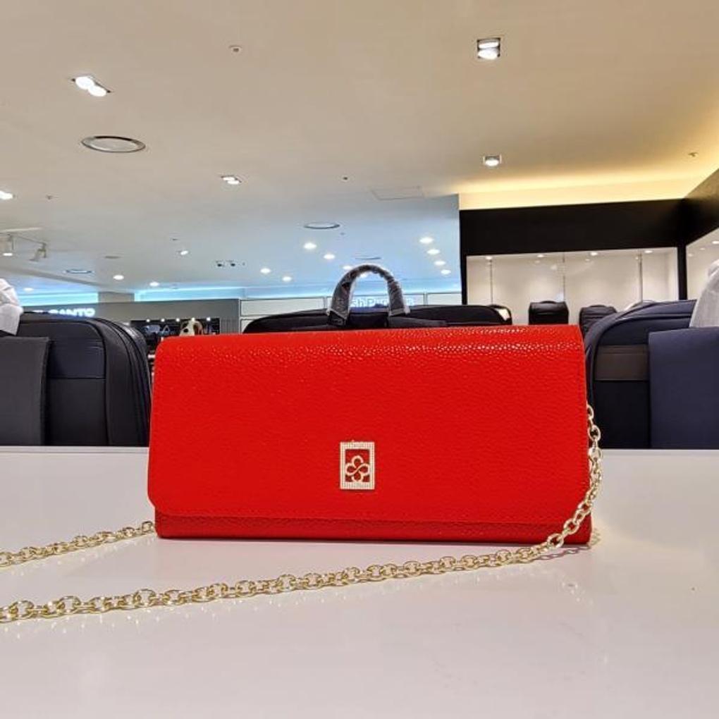 Mari eclaire highly recommended 100% natural cowhide leather women's pretty long wallet