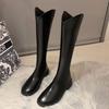 Boots Western Cowboy Boots Women's But Knee Boots 2025 Autumn and Winter New Mouth Knight Boots Skinny High Boots