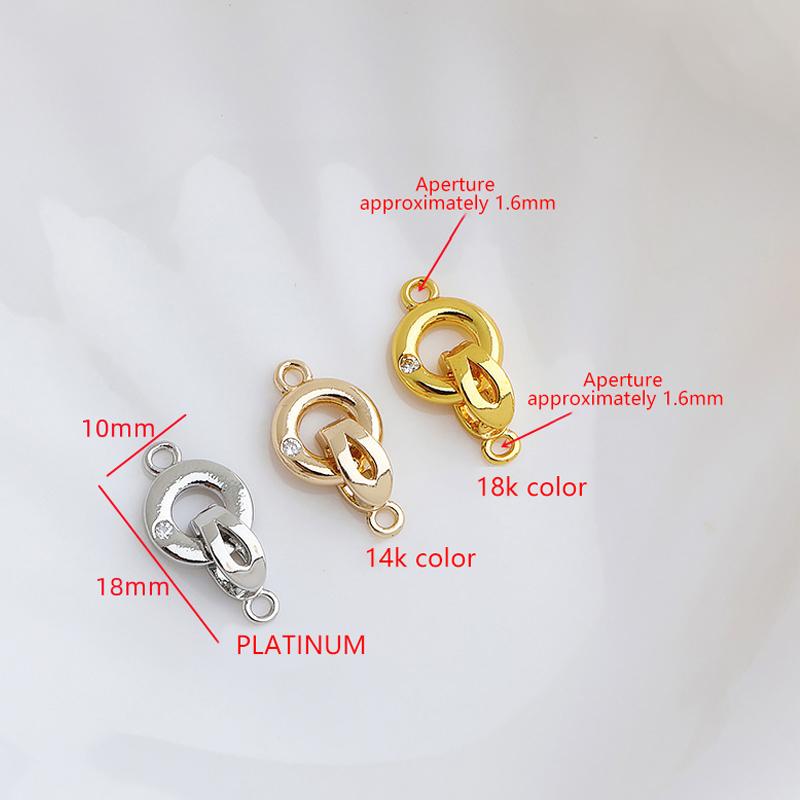 1 шт. Застежки-коннекторы Защелки Замки Латунь с покрытием 18K Золотом Инкрустация Циркон Жемчуг Конечные застежки Для ювелирных изделий DIY Браслет Ожерелье