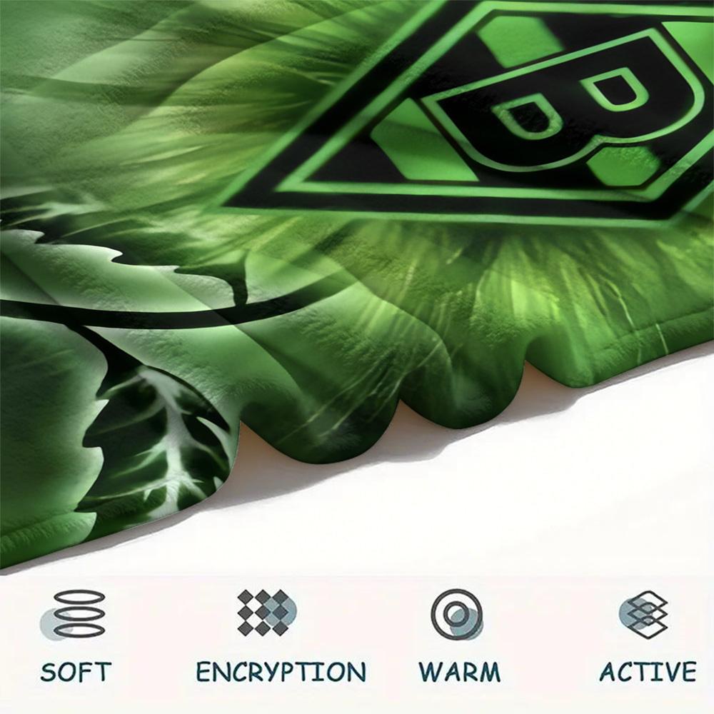Borussia Print Flannel Blanket, High quality Comfortable for All Seasons, Home Decor, Warmth and Comfort, Perfect for Christmas Gifts