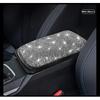 Bling Car Armrest Cover Auto Center Console Protective Cover Crystal Rhinestone Arm Rest Cushion Pad Car Accessories for Women