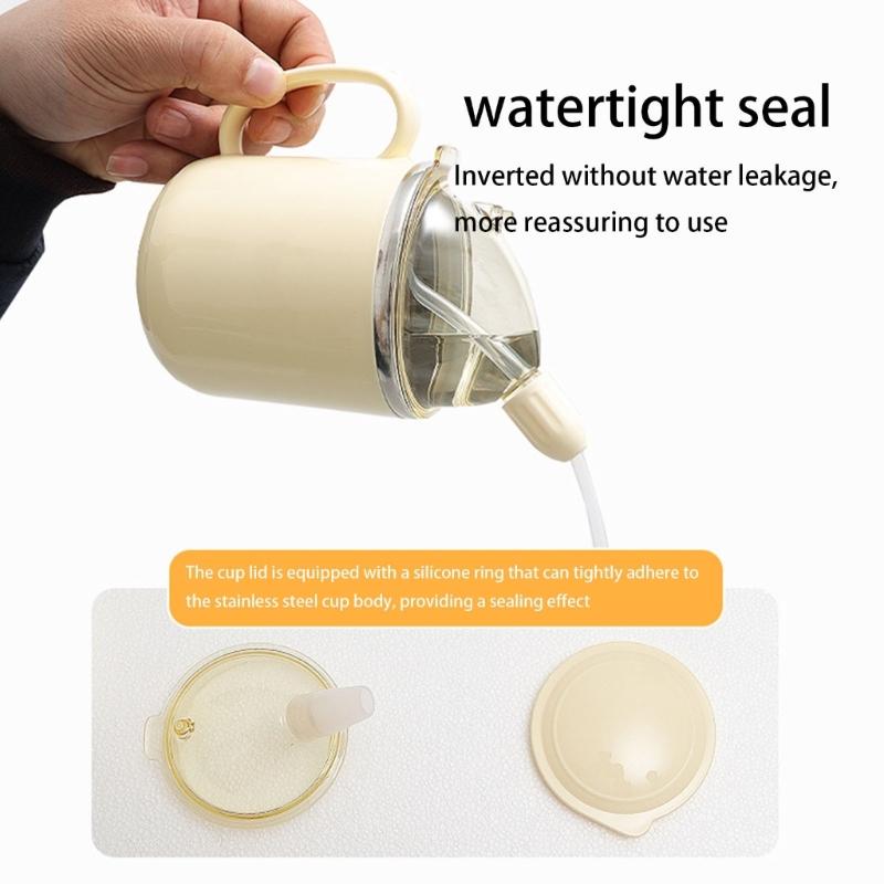Practical 350ml Health Drinking Vessel With Angled Straw And Tight Cover For Rehabilitation And Specific Requirements