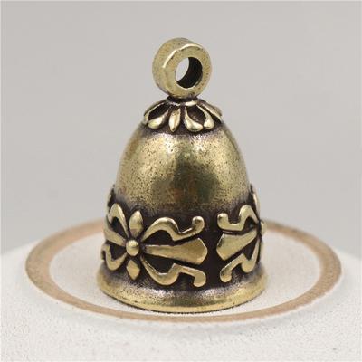 Подвеска-колокольчик, латунный винтажный брелок для подарка, подвесной орнамент, колокольчик, колокольчик