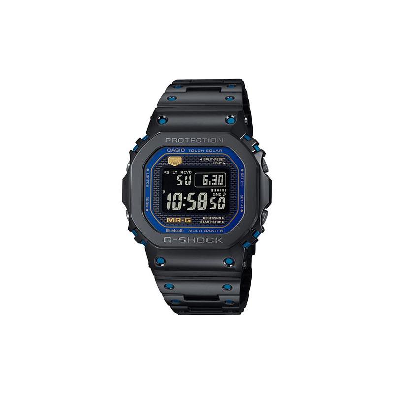 Casio G-SHOCK Серия MRG B5000 Дизайн с зеленой краской Шесть Бюро Радио Синхронизация Солар Кварцевый Механизм Металлический Ремешок Японские и Корейские Часы Мужские MRG-B5000BA-1JR
