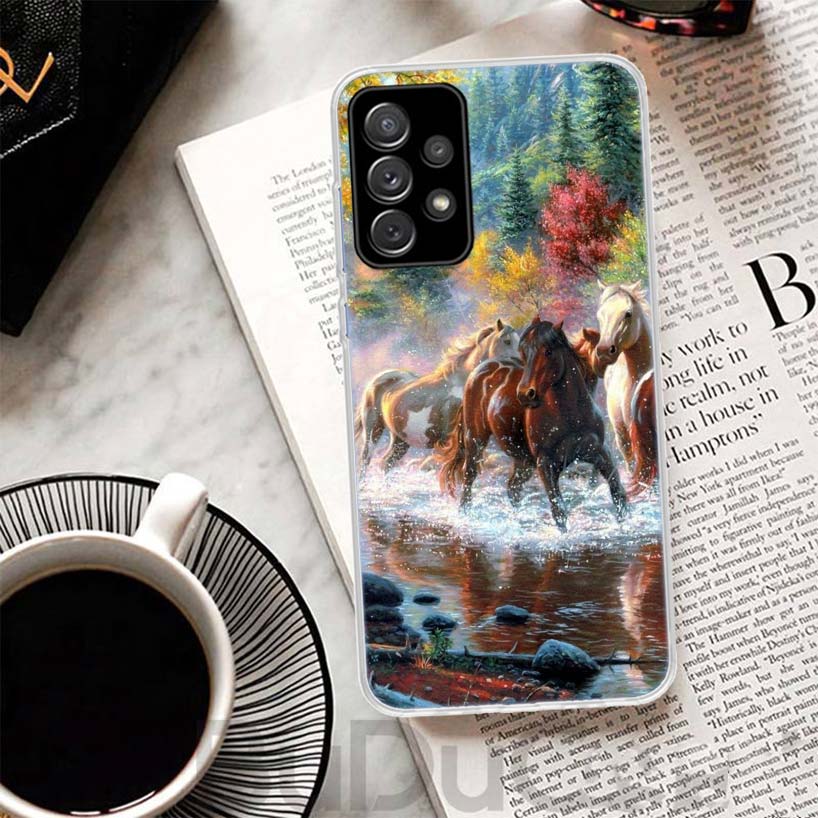 Чехол для телефона Samsung Galaxy A51 A50 A71 A70 A21S A31 A41 A10 A20E A30 A40 A01 A11 A6 A7 A8 с изображением скачущей лошади 'Великая Красота'