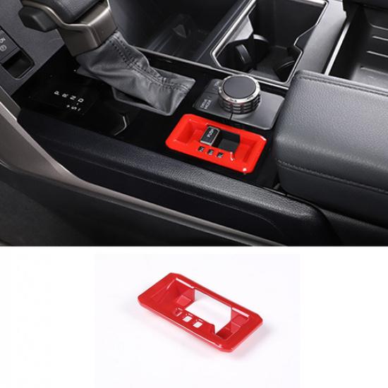 Car Gear Shift Drive Panel Red Frame Trim For Toyota Sequoia -2025