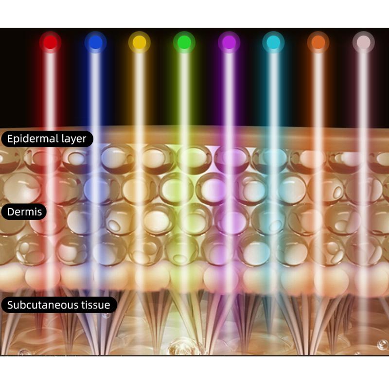 8 цветов светодиодный фотонный силиконовый маска инфракрасная терапия маска для лица косметическая маска для подтяжки лица восстановление кожи осветление тона кожи