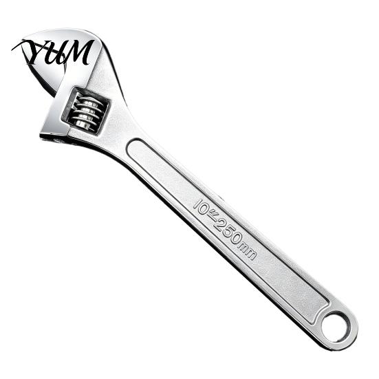 High Hardness Pipe Wrench Adjustable Wrench, Wide Jaw Opening 8/10 Inch Construction Site Maintenance Equipment for Precision Plumbing Automotive