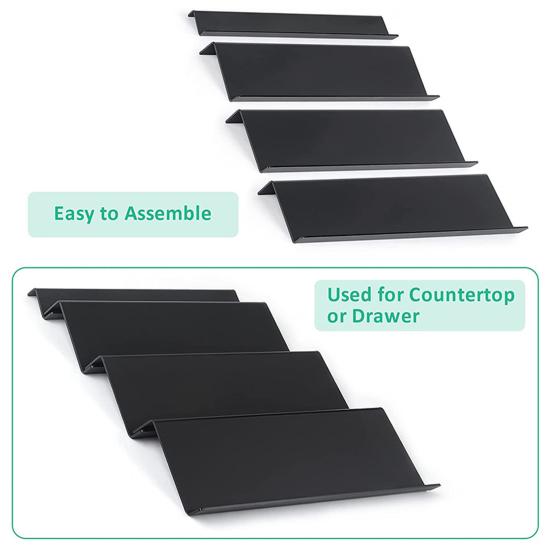 Органайзер для ящика для специй, 4-х уровневая ступенчатая полка для приправ, 4 упаковки, расширяемое кухонное хранилище