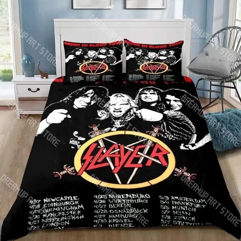 Модный набор постельного белья с изображением группы Slayer (Heavy Metal) Односпальный, Полуторный, Двуспальный, Евро, King Size Набор для детской комнаты Пододеяльник