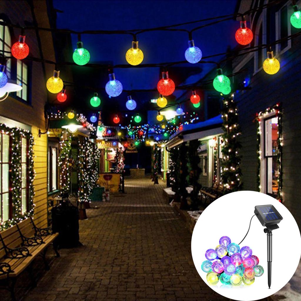 LED Outdoor Street Light Garland Fairy Solar Light String Solar Garden Powered Decoration Lamp For Path Street Lawn Outdoor Fence Lighting