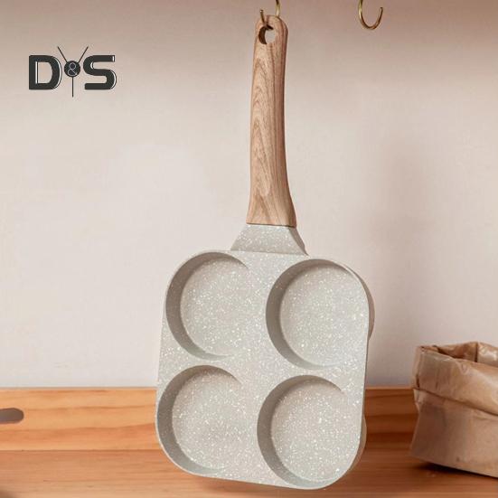 Сковорода с 4 отверстиями, антипригарное покрытие, сковорода для омлета, стейка, утолщенное дно, посуда для приготовления завтрака, сковорода для яиц, бургеров