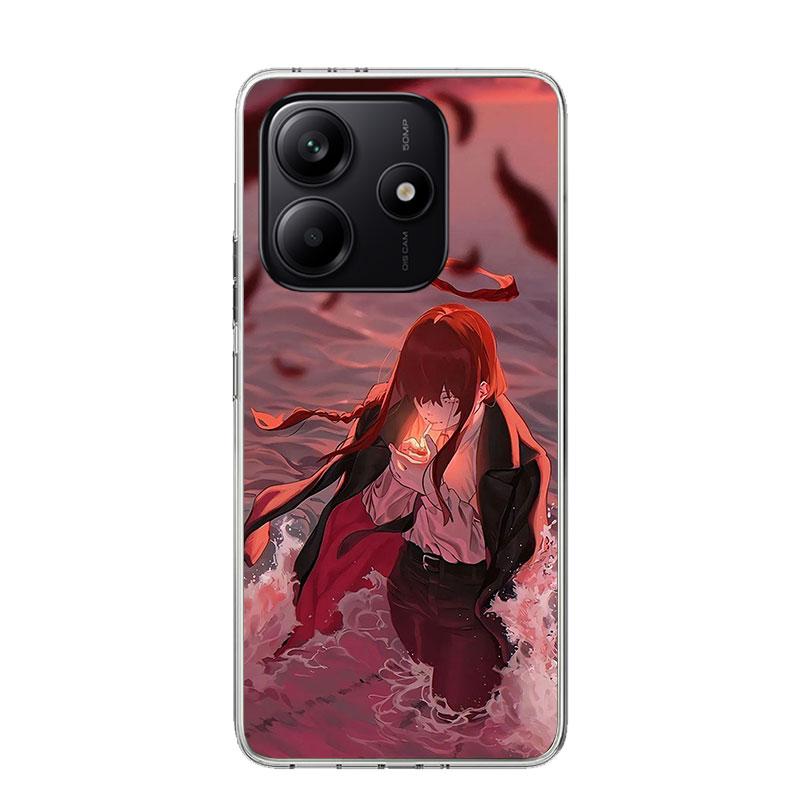 C-Цепной пилой Человек Макима Чехол для телефона для Xiaomi Redmi Note 15 14 13 12S 12 Pro Plus 11S 11E 11 11T 10S 10 Арт Мягкий узор Чехол Re
