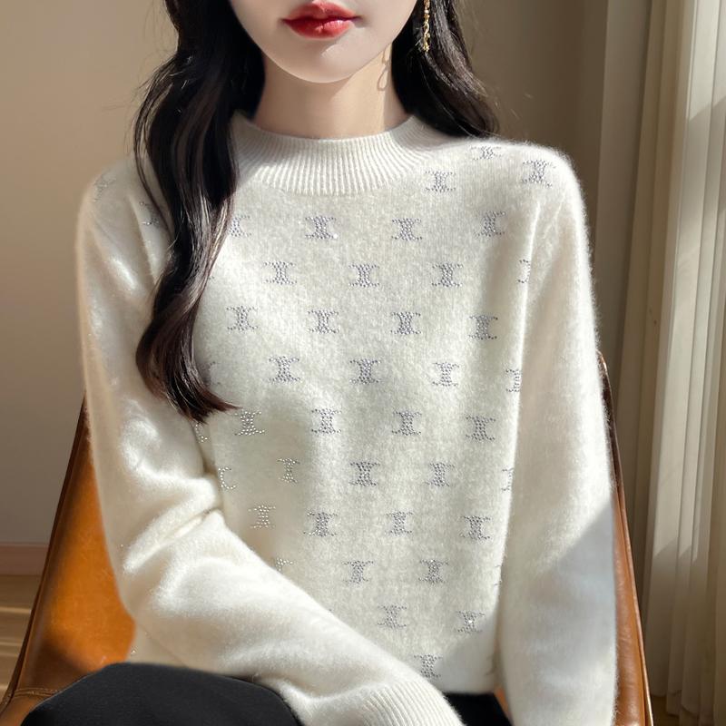 Женский кашемировый свитер Qinghe кашемир 30% кашемир 70% шерсть осенне-зимний кашемировый пуловер мягкий и теплый