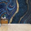 Обои Абстрактные синие мраморные настенные росписи Золотые мраморные обои Спальня Гостиная Настенная роспись Домашний декор