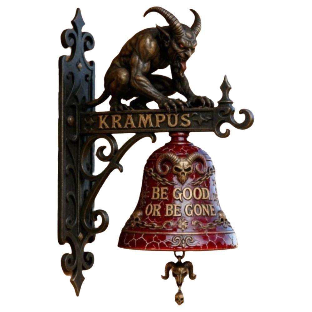 Resin Material Krampus Decorative Ornament Resin Decorative Hanging Bells  Halloween Decoration