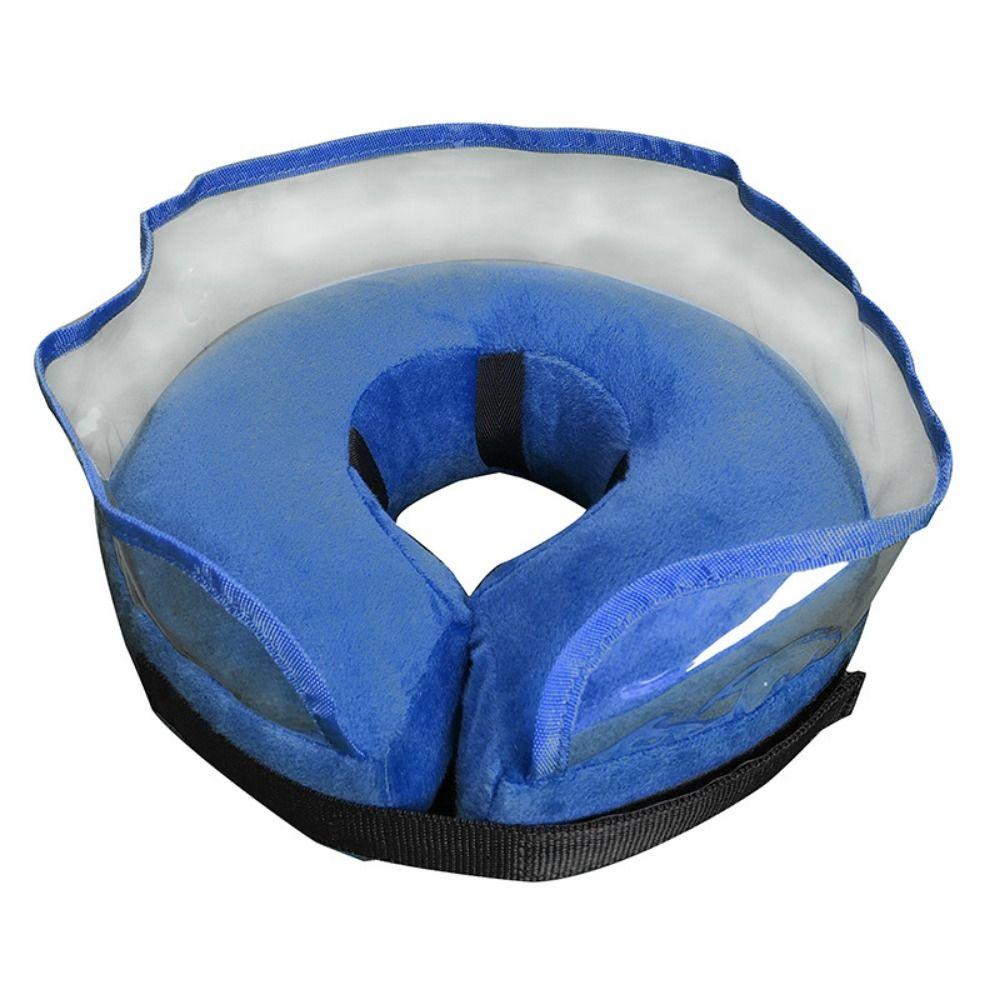 Adjustable Inflatable Dog Cone Collar Waterproof Fabric Comfortable To Wear Soft Dog Neck Donut Removal