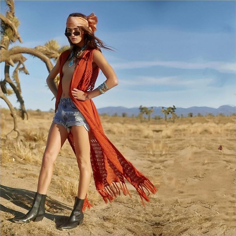 Пляжная вязаная туника для купальника 2022