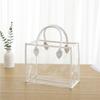 Lightweight Women Shopping Bags Waterproof Handhold Packaging Tote Fashion Clear PVC Handbag  Candy
