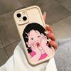Lovely Girl Phone Case for iPhone Samsung Galaxy Xiaomi Redmi POCO HUAWEI Honor Shockproof Rubber Soft Flexible Cover Casing